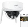 imageREOLINK 4K WiFi Security Camera Outdoor Dome Surveillance Camera with IK10 VandalProof WiFi 6 New Tech Smart Detection 5X Optical Zoom Color Night Vision NonPT Cam DC 12V1A RLC843WA