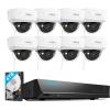 imageREOLINK 5MP PoE Outdoor Security Cameras Color Night Vision IK10 VandalProof Smart Detection 8xRLC540A with 1x 4K 16 Channel PoE NVR RLN16410 PreInstalled 4TB HDD