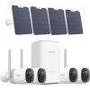 imageREOLINK Home Hub with 4X Altas  6W Solar Panel  2K Solar Camera Outdoor Wireless MotionTriggered PreRecord Cameras for Home Security 540 Days Battery Life F10 ColorX Night Vision WiFi 6
