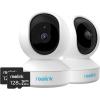 imageREOLINK Indoor Security Camera E1 Pro 2 Pack Bundle with 2pcs 128GB SD Card Indoor Camera for Home Security with Phone App 245GHz WiFi Baby Pet Monitoring