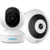 imageREOLINK Indoor Security Camera Fisheye Camera FEW White with 2K 6MP 360 Panorama Bundle 5MP E1 Zoom WiFi PTZ Camera with Auto Tracking Ideal for BabyPet MonitorHome Security Dual Band WiFi