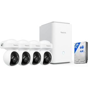imageHome Hub Pro with 4X E1 Outdoor Pro Bundle 4K WiFi 6 AllinOne Security System with 2TB HDD Max 16TB Local Storage PT Auto Tracking 360 Coverage Smart Detection AntiTheft Encryption