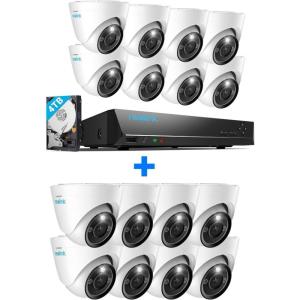 imageREOLINK 12MP Business Security Camera System RLK161200D8A Bundle 16pcs H265 12MP IP Camera Wired Person Vehicle Pet Detection TwoWay Talk Color Night Vision 4TB HDD 16CH NVR