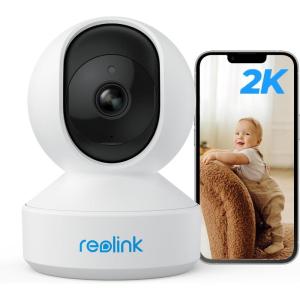imageREOLINK 2K Indoor Security Camera E1 Plugin 24G Wireless WiFi for BabyPet Monitor with Phone app 360 Degree Dog Camera with PersonPet Detection Night Vision 2Way Talk Local StorageWhite