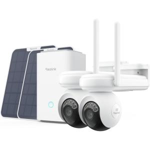 imageREOLINK 2X Altas PT Ultra with Solar Panel and Home Hub 4K Solar Security Cameras Wireless Outdoor 500 Days Battery Life ColorX Night Vision 360 Auto Tracking Local Storage