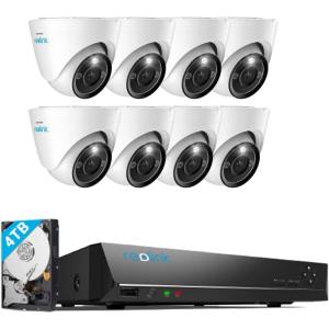 imageREOLINK 4K 16CH PoE Camera Security System 8X RLC833A PoE IP Cameras Bundle with RLN16410 NVR 16 Channel PreInstalled 4TB HDD Motion Spotlights 3X Optical Zoom Two Way Talk Smart Detection