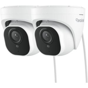 imageREOLINK 4K Outdoor Cameras for Home Security IP PoE Dome Surveillance Camera with HumanVehiclePet Detection 25FPS Daytime Work with Smart Home Up to 512GB microSD Card RLC820A Pack of 2