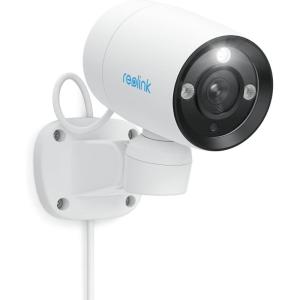 imageREOLINK 4K PoE Bullet Security Camera 180 Degree Pan Horizontal Auto Tracking Outdoor IP Camera with Color Night Vision Smart PersonVehiclePet Detection 2 Way Talk microSD Card Slot RLC81PA