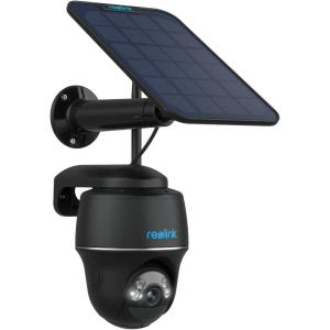 imageREOLINK 4K Solar Security Cameras Wireless Outdoor 360 Pan Tilt 8MP Color Night Vision 245 GHz WiFi 6 No Monthly Fee Home Hub Compatible Argus PT 4K 3W Solar Panel Black5MP
