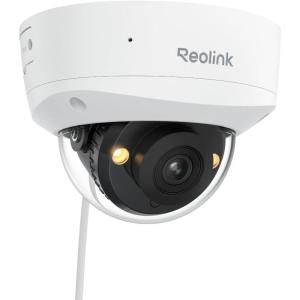 imageREOLINK 4K8MP PoE IP Security Camera Turret Surveillance Color Night Vision with 3000K Spotlights IK10 Vandal Proof HumanVehiclePet Detection up to 512GB microSD Card RLC840A No PT Support