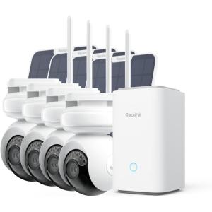 imageREOLINK 4X Altas PT Ultra with Solar Panel and Home Hub 4K Solar Security Cameras Wireless Outdoor 500 Days Battery Life ColorX Night Vision 360 Auto Tracking Local Storage