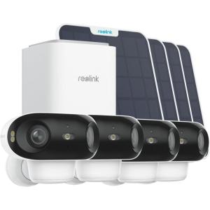 imageREOLINK Argus 4 Pro X4 with Home Hub 4K Solar Outdoor Camera Wireless Outdoor DualLens 8MP Wireless Camera System ColorX Night Vision Smart Detection No Subscription Local Storage WiFi 6