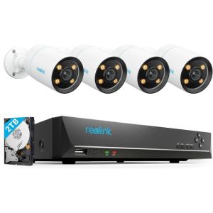 imageREOLINK CX8104K PoE Security Camera Outdoor with F10 Aperture 4K 8CH Network Video Recorder 2 CX810 with 1x RLN8410 Builtin 2TB HDD Video Recorder