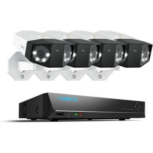 imageREOLINK Duo 3 PoE 16MP UHD DualLens Security Camera with 180 Panoramic View Motion Track F16 Color Night Vision 4X Duo 3 PoE Bundle with POE NVR RLN8410 8CH Video Recorde