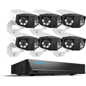 imageREOLINK Duo 3 PoE 16MP UHD DualLens Security Camera with 180 Panoramic View Motion Track F16 Color Night Vision 6X Duo 3 PoE Bundle with POE NVR RLN16410 16CH Video Recorder