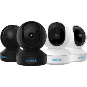 imageREOLINK E1 ProBlackWhite 2 Pack Bundle PT WiFi Indoor Camera for Baby ampamp Pet Monitoring Auto Tracking 5MP Night Vision Enhanced by F16 Aperture PersonPetBaby Crying Detection 245GHz WiFi