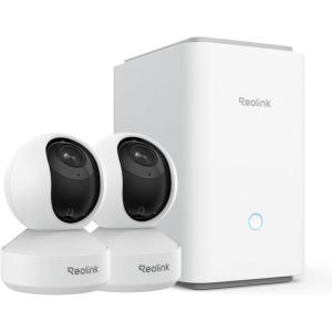 imageREOLINK E1 Zoom Indoor Security Camera with Home Hub Pro Bundle 245GHz Dual Band WiFi Camera 8MP Plugin Pet Camera 360 Degree BabyDog Monitor with 3X Optical Zoom Auto Tracking