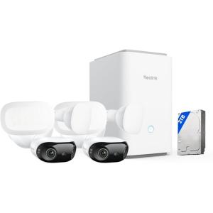 imageREOLINK Home Hub Pro with 2X Elite Floodlight WiFi 4K DualLens Floodlight Camera Centralized Control with 2TB HDD Included