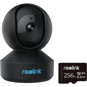 imageREOLINK Indoor Camera Bundle with 256GB SD Card 245 GHz WiFi E1 Pro 5MP HD Plugin Pet Camera 360 Degree BabyPet Monitor with Auto Tracking PersonPet Detection Night Vision Local Storage