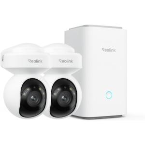 imageREOLINK Outdoor Security Camera System 5MP PTZ WiFi Cameras with Auto Tracking Plugin Power microSD Card Included Supports Max512GB2 Storage 247 Offline Recording Home Hub with 2x E1 Outdoor2 PackHome Hub