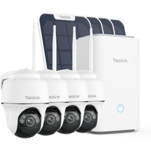 imageREOLINK Security Camera Wireless Outdoor Pan Tilt Solar Powered 5MP 2K Color Night Vision 245GHz WiFi Works with Smart Home for Surveillance Home Hub with 4X Argus PT  Solar Panel