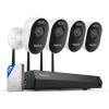 imageREOLINK 2K 4MP WiFi Security Camera System 4 pcs 4MP Outdoor WiFi Camera with Spotlights 1 pc 12CH NVR with 2TB HDD PreInstalled
