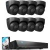 imageREOLINK PoE Security Camera 5MP HD IP Dome Camera OutdoorIndoor Surveillance Smart PersonVehicleAnimal Detection IR Night Vision 8xRLC520A Black with 1x16CH Reolink NVR4TB HDD