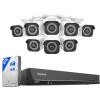 imageREOLINK 4K 16CH PoE Security Camera System with 8 Cameras RLK16800B8 Plus 41 Port PoE Switch PersonVehicle Detection Night Vision 247 Recording