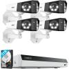 imageREOLINK 4K PoE Security Camera System IP Outdoor Cameras 4X Duo 2 PoE with 1x RLN8410 White Builtin 2TB HDD Video Recorder