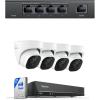 imageREOLINK 5MP 8CH PoE Security Camera System with 4 Cameras RLK8520D4 2TB HDD ampamp 41 Port PoE Switch Smart Detection Night Vision Plug ampamp Play Surveillance Kit