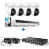 imageReolink Camera System with PT AutoTracking 4K Power Over Ethernet Cameras Home Surveillance Wired Outdoor Smart Detection Spotlights 8CH NVR 2TB HDD RLK8800PT4 with 2X Duo 3 PoE ampamp a PoE Switch