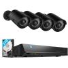imageReolink 5MP PoE Security Camera System Bundle 4PCS 5MP IP Cameras a 8CH NVR PreInstalled with 2TB HDD RLK8410B45MPBlack with 4K Camera Duo 2 PoE