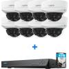 imageREOLINK 4K 8MP 180 DualLens PoE IP Camera IK10 VandalProof PersonVehicleAnimal Detection 8X Duo 2V PoE with 1x RLN16410 Builtin 4TB HDD Video Recorder