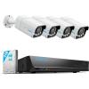 imageREOLINK 8CH 4K Home Security Camera System 4pcs 5X Optical Zoom Wired PoE Security Cameras Outdoor Spotlights for Color Night Vision 8CH NVR 2TB HDD Smart AI Detection 2Way Talk RLK8811B4