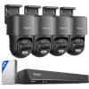 imageREOLINK TrackMix PoE Bundle RLN16410 with 4TB HDD 6X Hybrid Zoom 355 Pan amp 90 Tilt Auto Tracking 247 Recording 8MP HD Security Camera System