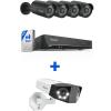 imageReolink 5MP PoE Security Camera System Bundle 4PCS 5MP IP Cameras a 8CH NVR PreInstalled with 2TB HDD RLK8410B45MPBlack with 4K Camera Duo 2 PoE