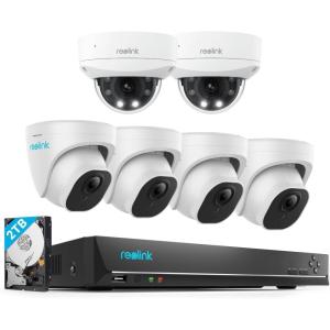 imageREOLINK 4K PoE Security Camera System 4pcs PersonVehicle Detection IP Cameras 8CH NVR with 2TB HDD RLK8800D4 PoE Kit Bundle with 2 x RLC833A 4K 3X Optical Zoom Cameras