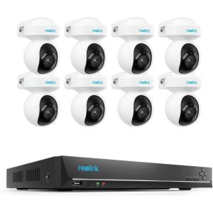 imageREOLINK 4K PoE Security Camera for Home Surveillance Outdoor IP Camera with Color Night Vision 355 Pan amp 50 Tilt Auto Tracking 8X E1 Outdoor SE PoE Bundle 16CH NVR RLN16410