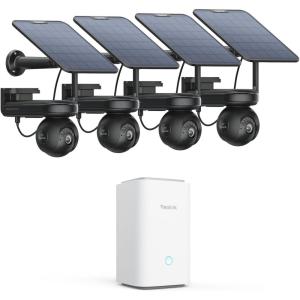 imageREOLINK 4X Altas PT Ultra Black with Solar Panel and Home Hub 4K Solar Security Cameras Wireless Outdoor 500 Days Battery Life ColorX Night Vision 360 Auto Tracking Local Storage