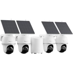 imageREOLINK 5MP Solar Security Cameras Wireless Outdoor 360 Pan Tilt AutoTracking Smart AI Detection Up to 1TB Local Storage 245GHz DualBand WiFi Home Hub Mini with 4X Argus PT  Solar Panel