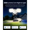 imageREOLINK Elite Floodlight WiFi with 256GB microSD Card Bundle 4K DualLens Floodlight Camera Adjustable 3000 Lumens Spotlights
