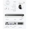 imageReolink Camera System with PT AutoTracking 4K PoE Cameras Home Surveillance Wired Outdoor Smart Detection Spotlights 8CH NVR 2TB HDD RLK8800PT4 with one Duo 2 PoE amp one 18m Network Cable