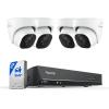 imageReolink PoE Security Camera System Bundle 4pcs 5MP Dome IP Cameras with Smart AI Detection 8CH NVR with PreInstalled 2TB HDD RLK8520D45MP Bundle with 4K Camera Duo 2 PoE