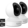 imageREOLINK Indoor WiFi Camera Bundle with 128GB SD Card 2 Pack 4MP Plugin Security Camera Ideal for BabyPet Monitor E1