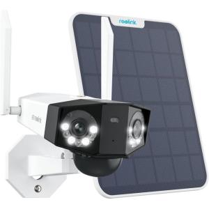 imageREOLINK 4K 8MP 4G LTE Cellular Security Camera Wireless Outdoor Dual Lens 180 Wide Angle Sim Card Included Continuous Solar Powered Color Night Vision 2 Way Talk Duo 2 LTE  Solar Panel 2