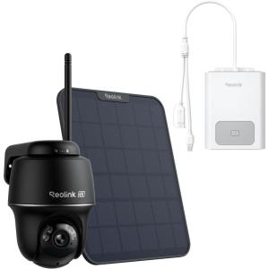 imageREOLINK Argus PT Ultra Black Bundle with Battery PackFirst 4K Solar Security Cameras Wireless Outdoor360 Pan Tilt AutoTracking 8MP Color Night Vision 245 GHz WiFi 6 No Monthly Fee Home Hu
