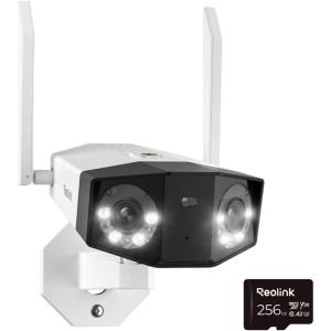 imageREOLINK Duo 2 WiFi with 256GB microSD Card Bundle 180 FOV DualLens Camera WiFi 6 Supported Local Storage