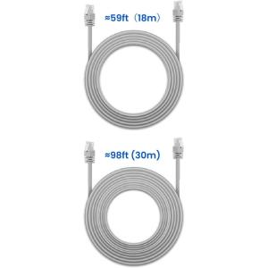 imageREOLINK RJ45 Cat5 Network Ethernet Patch Cable Bundle  60Feet amp 100Feet Compatible with PoE IP Cameras NVR Systems PoE Security Systems
