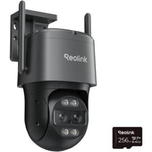 imageREOLINK TrackMix WiFi with 256GB microSD Card Bundle 4K PTZ Camera with WiFi 6 Local Storage No Monthly Fees
