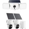 imageREOLINK 3Cam Wireless Security System Solar Floodlight Cam  2x Argus PT with Home Hub Mini Outdoor 360 AutoTracking Up to 1000lm Light amp Siren Alarm DualBand WiFi 6 Color Night Vision No M